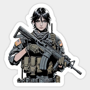 Tactical Girl Sticker